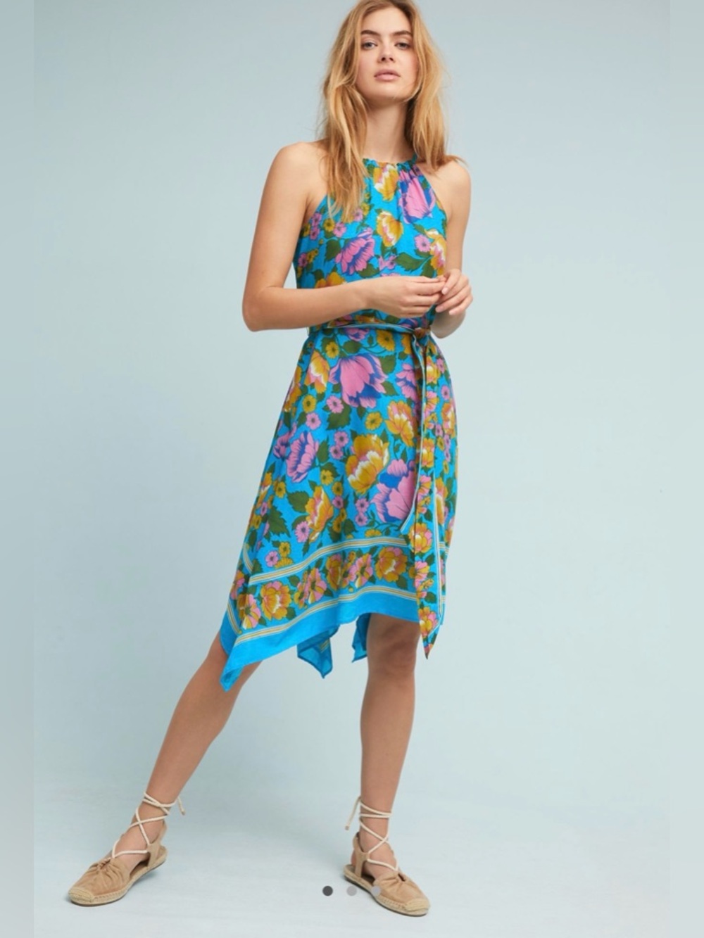 NWOT Anthropologie Dinan Halter Dress // Size XL